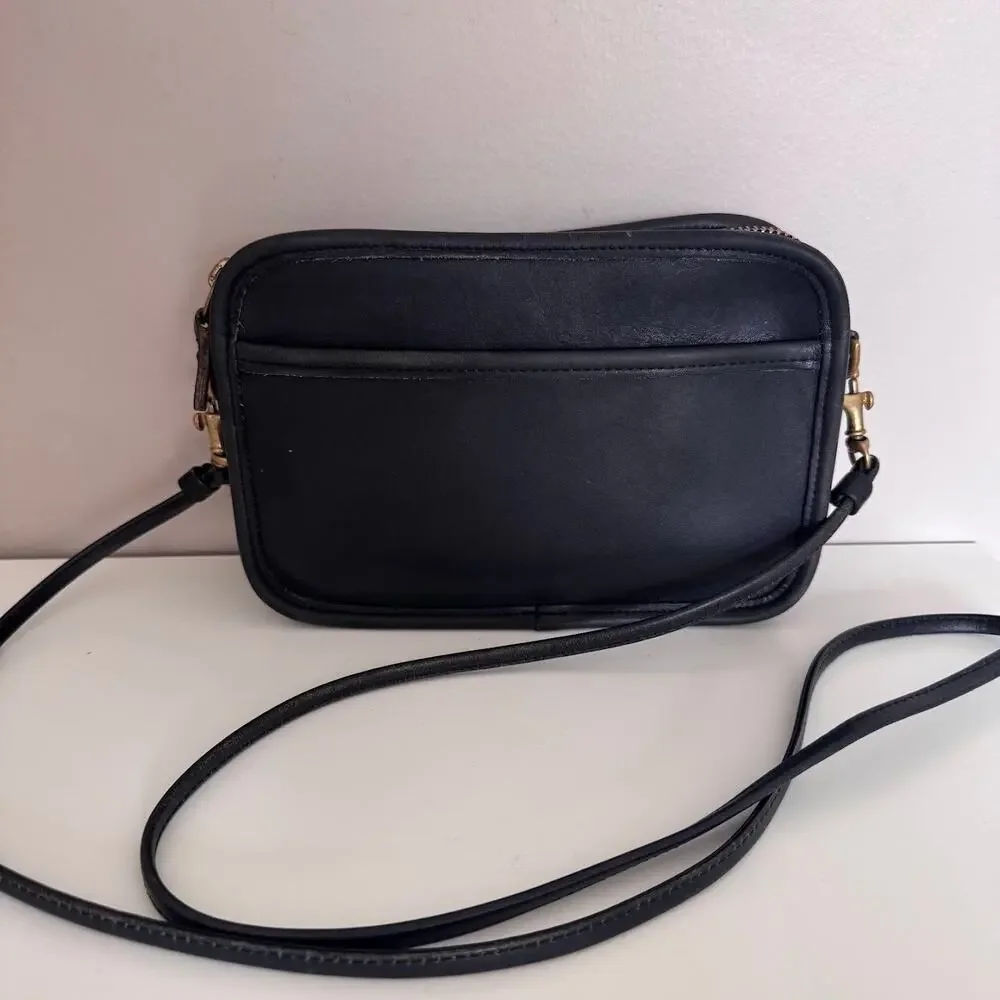 Vintage Coach 9925 Carnival Black Leather Crossbody Shoulder Bag 90s - Picture 10 of 10